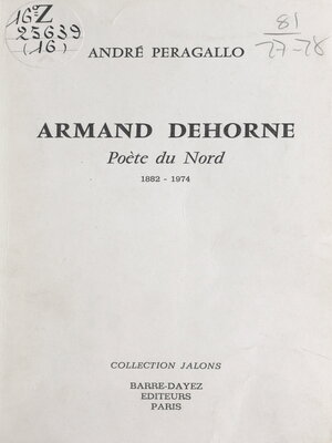 cover image of Armand Dehorne